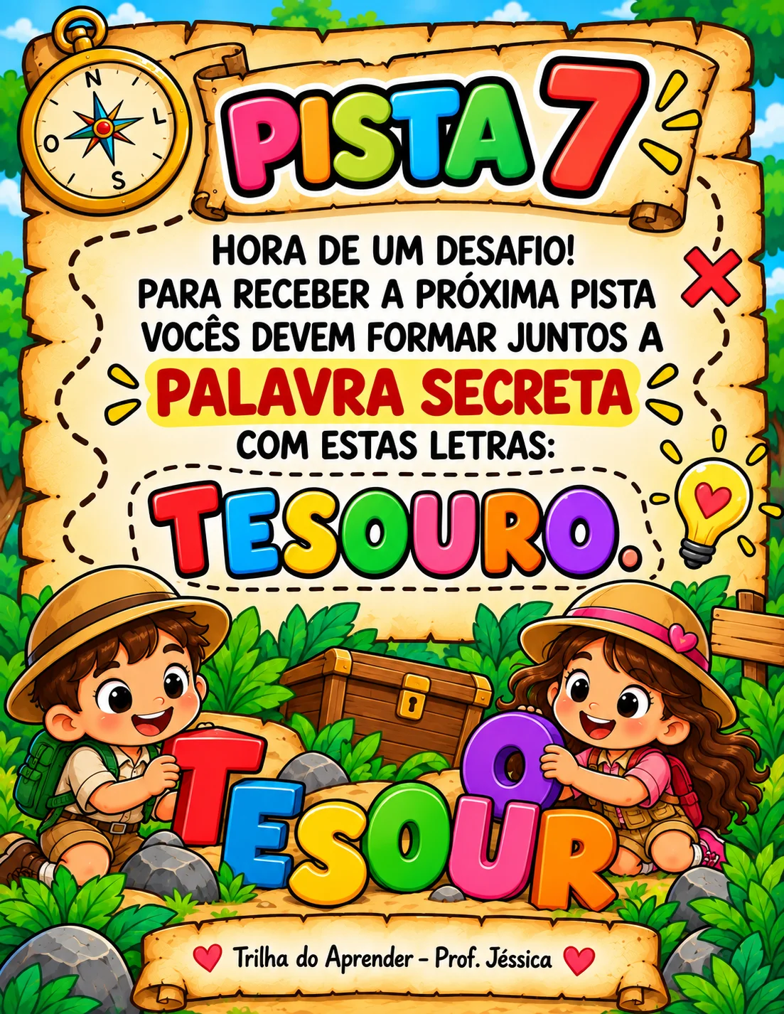 Caça ao Tesouro da Infância – Dia das Crianças — amostra 2: Uma aventura divertida e interativa para o Dia das Crianças