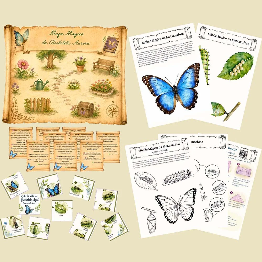 Caça ao Tesouro: O Segredo das Borboletas — Jogos pedagógicos para Educação Infantil: Uma aventura pedagógica que…
