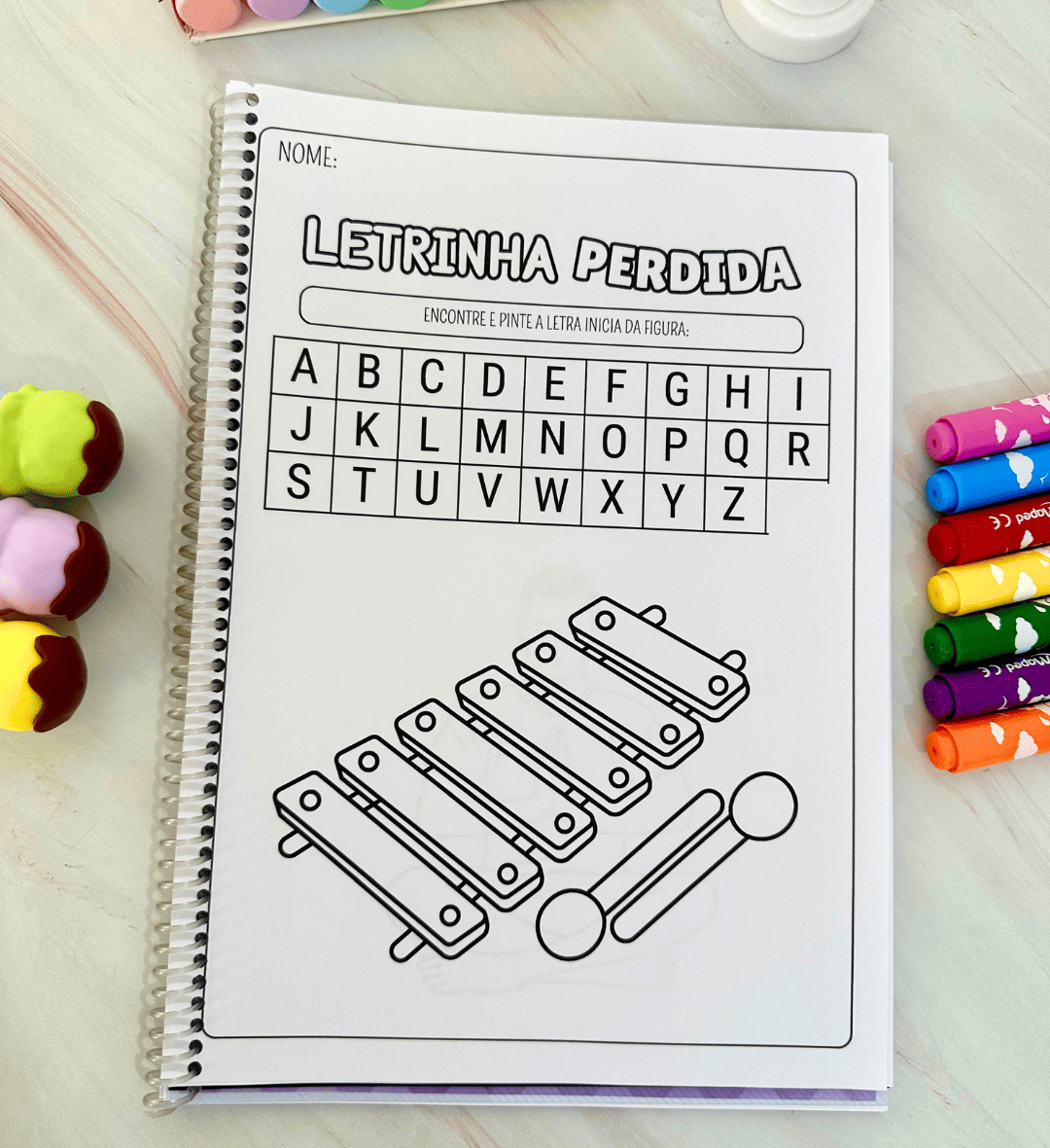 Caça-letras para alfabetização: Letrinha Perdida em PDF — amostra 3: Como usar em sala de aula