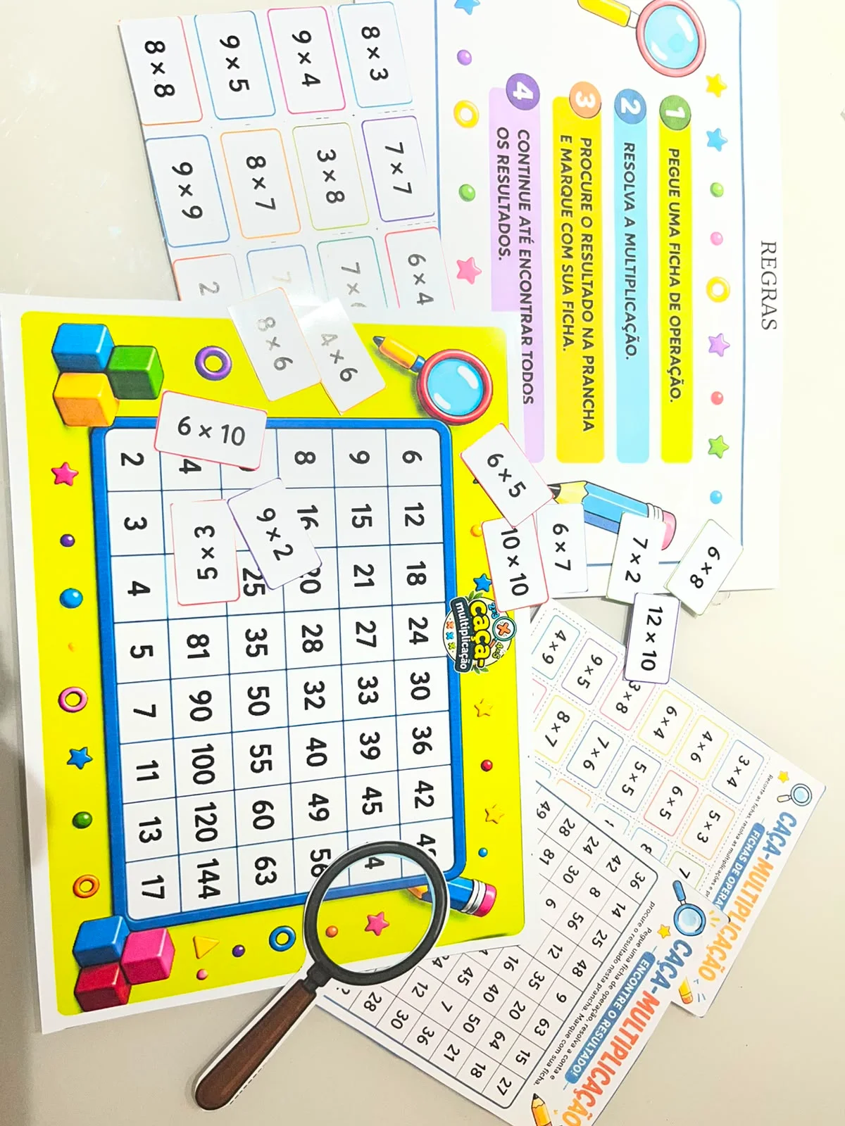 CAÇA-MULTIPLICAÇÃO.SEU ALUNO AINDA SOFRE COM A TABUADA? 😩 — amostra 3: A TABUADA NÃO PRECISA SER DECORADA NO PAPEL