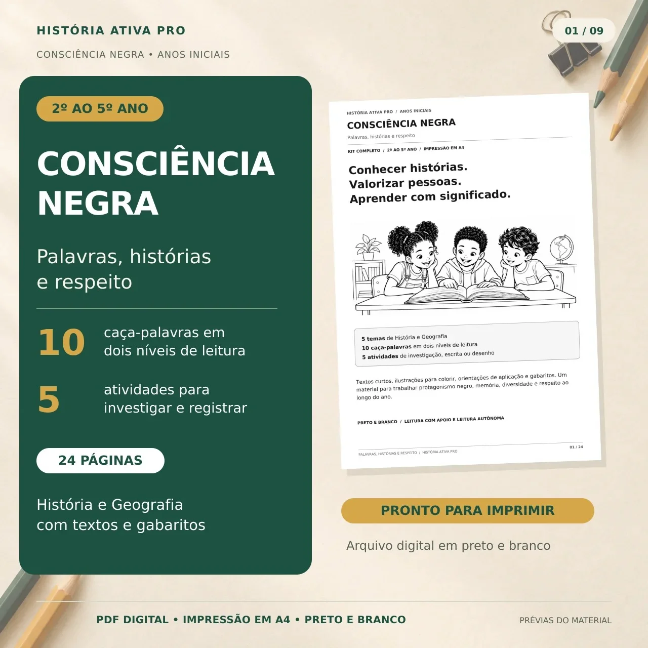 Caça-Palavras Consciência Negra: 2º ao 5º Ano — História para 5º ano: Consciência Negra do 2º ao 5º ano: 10 caça-palavras,…