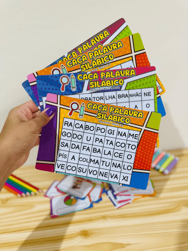 Caça palavras silábico | Alfabetização — amostra 1: O que vem no material Caça palavras silábico | Alfabetização — amostra 1: O que vem no material