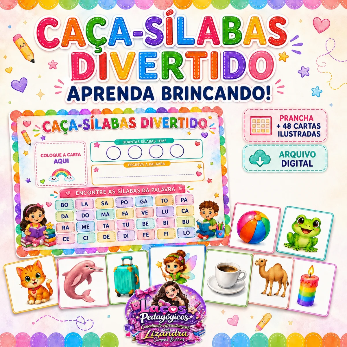 CAÇA SÍLABAS DIVERTIDO — capa do material