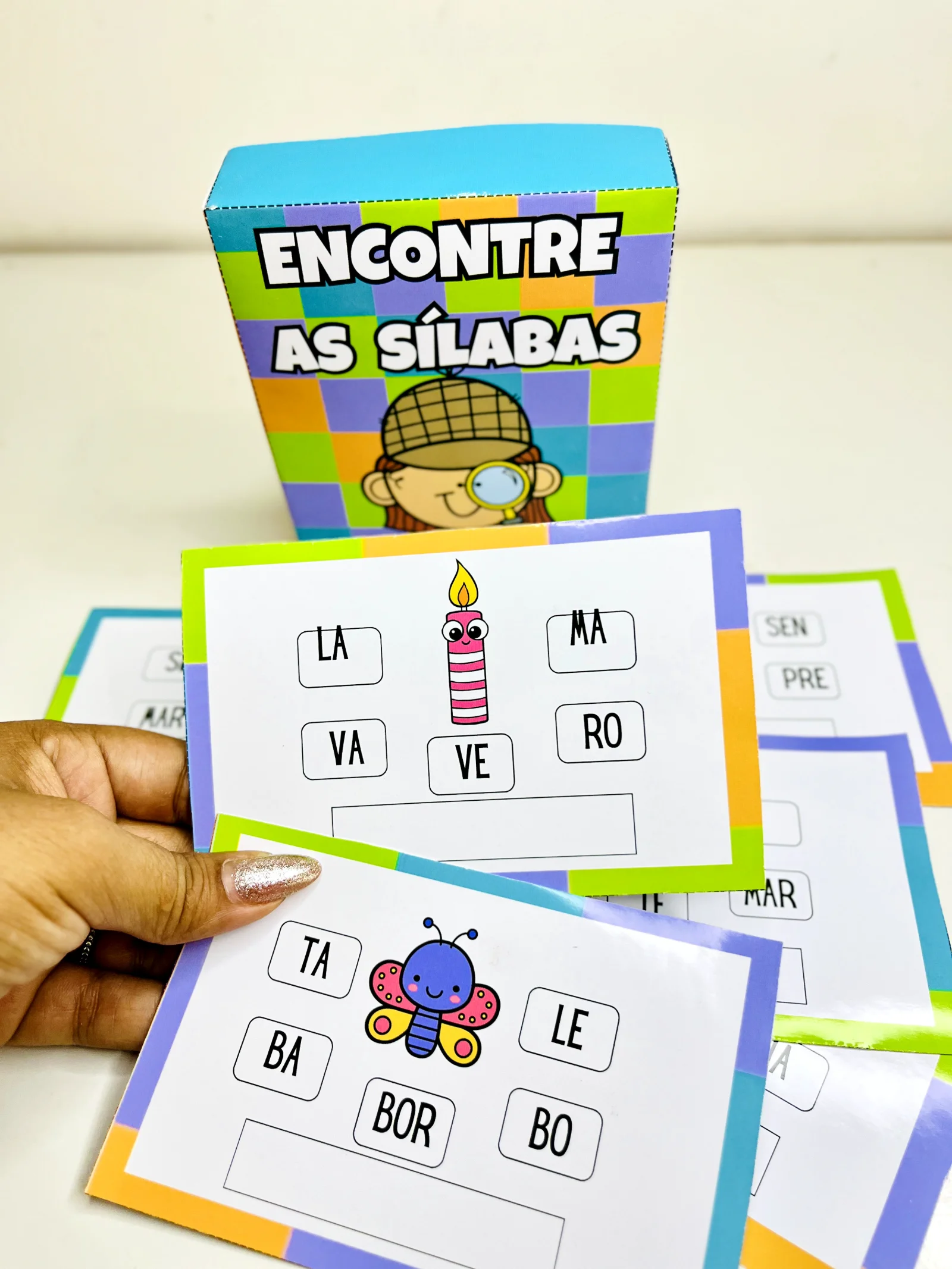 Caça-Sílabas – Formando Palavras ⭐ — amostra 2: Atividade de alfabetização para identificar sílabas e formar palavras,…