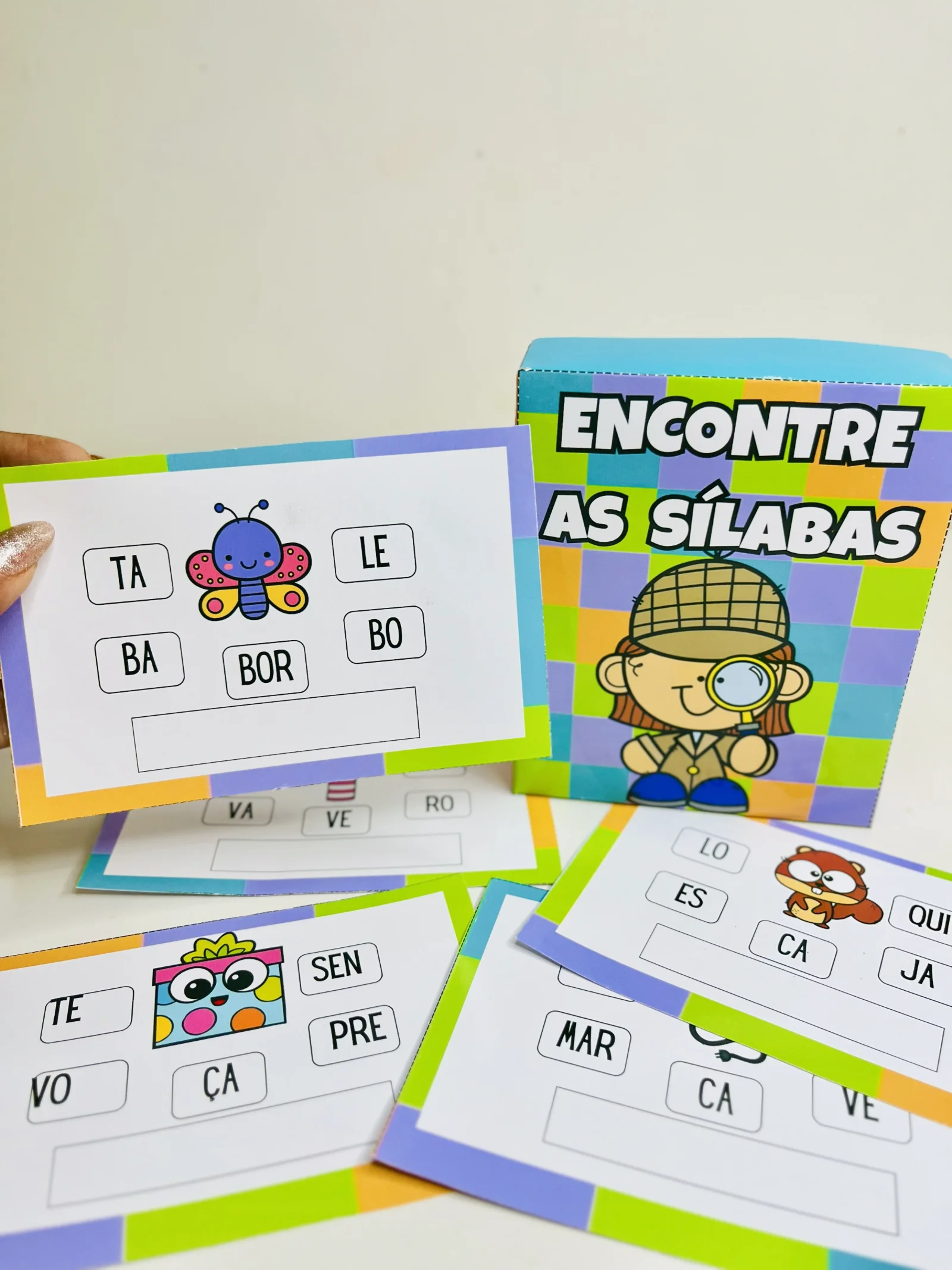 Caça-Sílabas – Formando Palavras ⭐ — amostra 4: Atividade de alfabetização para identificar sílabas e formar palavras,…