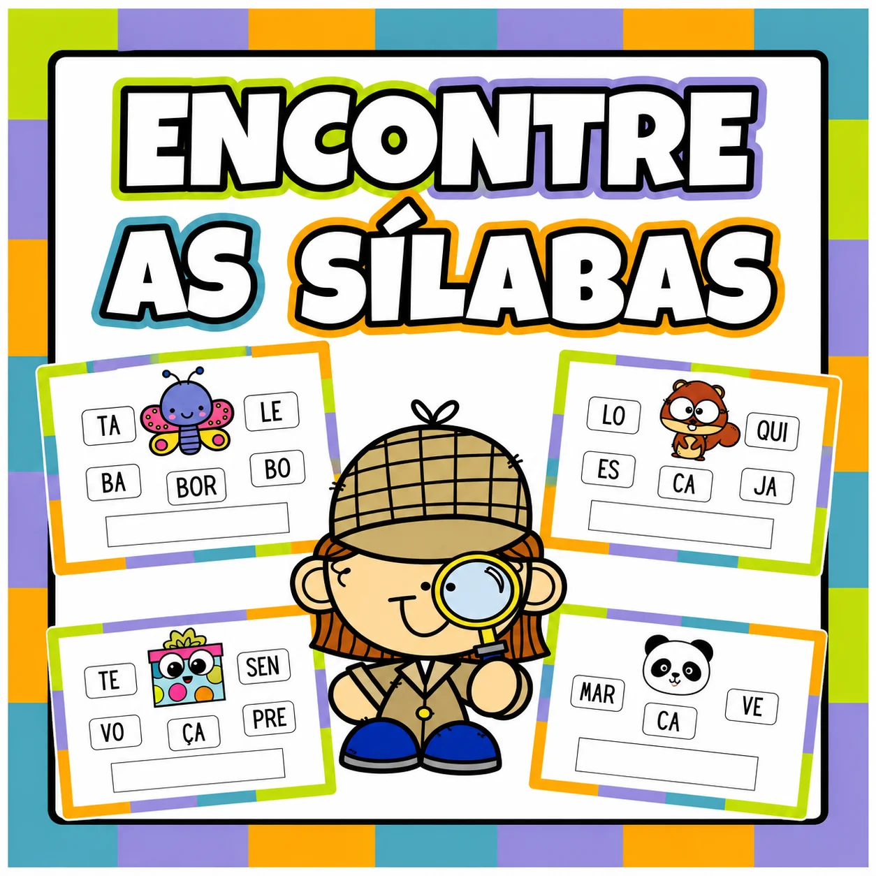 CAÇA-SÍLABAS – FORMANDO PALAVRAS 🔎🔤 — capa do material