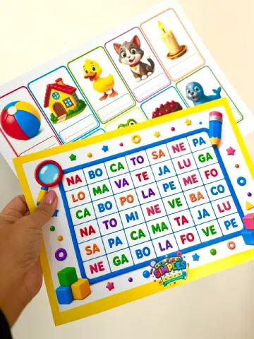Caça Sílabas Simples - Recurso Pedagógico — amostra 2: 🔎📚 CAÇA-SÍLABAS SIMPLES Uma forma divertida de aprender a ler e…