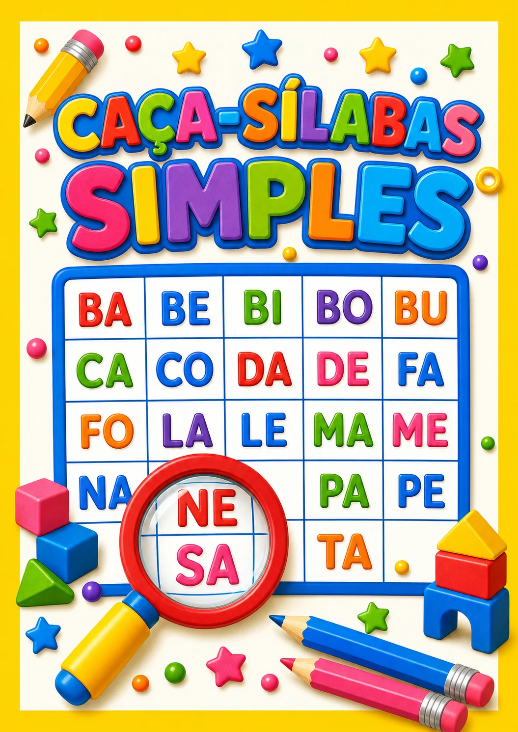 Caça Sílabas Simples — capa do material