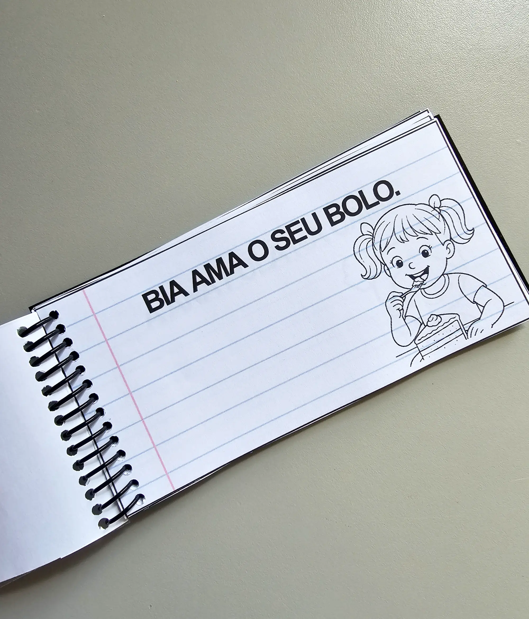 CADERNINHO DE FRASES - FRASES PARA LER E COLORIR — amostra 2: 📖 Aprender a ler fica mais divertido