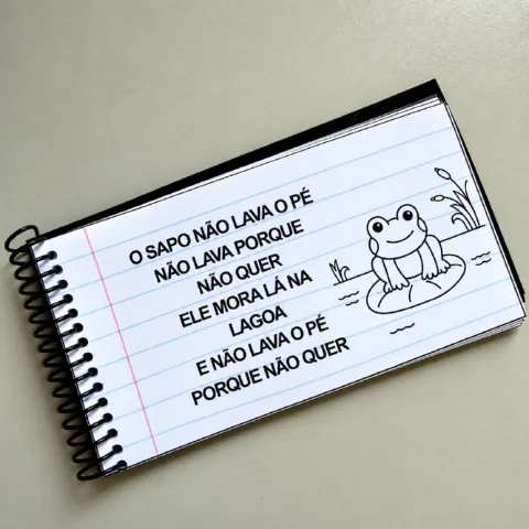 Caderninho de Leitura com Parlendas para Alfabetização — amostra 3: Caderninho com parlendas e cantigas populares para ler…