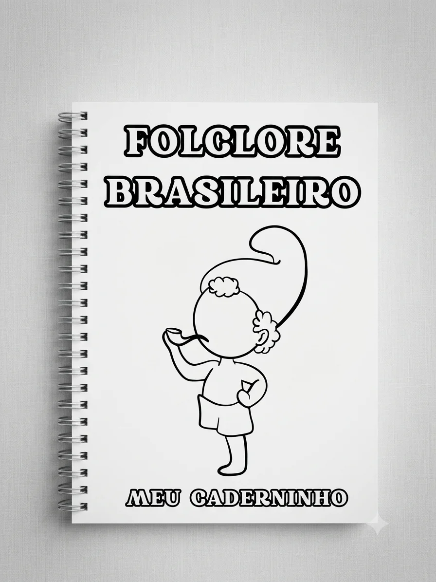 Caderninho do folclore ( com atividades diversas) — capa do material