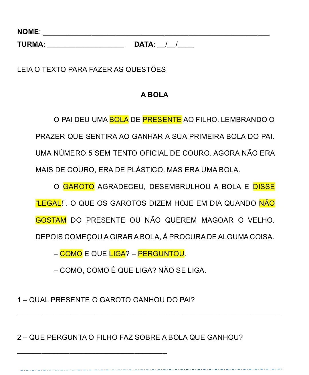 CADERNO 2 PARA RECOMPOSIÇÃO DE PORTUGUÊS - ATIVIDADES ADAPTADAS — amostra 1: Caderno de Recomposição de Português –…