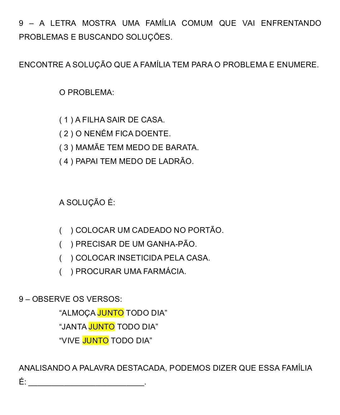 CADERNO 2 PARA RECOMPOSIÇÃO DE PORTUGUÊS - ATIVIDADES ADAPTADAS — amostra 6: O professor pode utilizar as atividades…