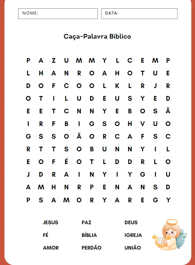 CADERNO ATIVIDADES BIBLICAS - EDUCAÇÃO INFANTIL E FUNDAMENTAL — amostra 5: CADERNO ATIVIDADES BIBLICAS Atividades em pdf…