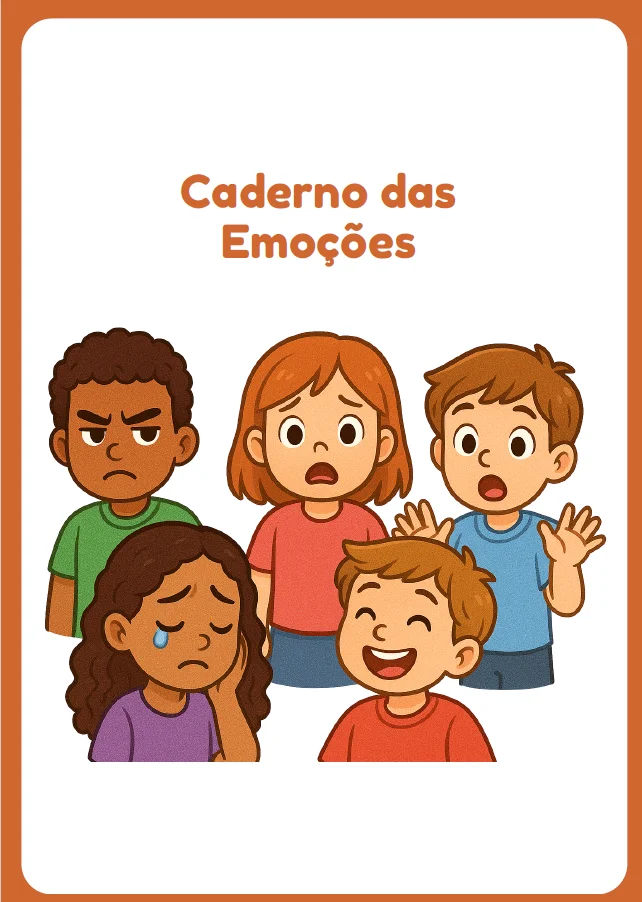 CADERNO DAS EMOÇÕES - ATIVIDADE LÚDICA ALFABETIZAÇÃO — capa do material