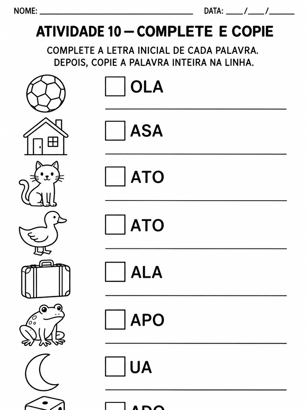 Caderno de Alfabetização 1º Ano: 30 Atividades em PDF — amostra 6: 30 atividades de alfabetização com vogais, letras…
