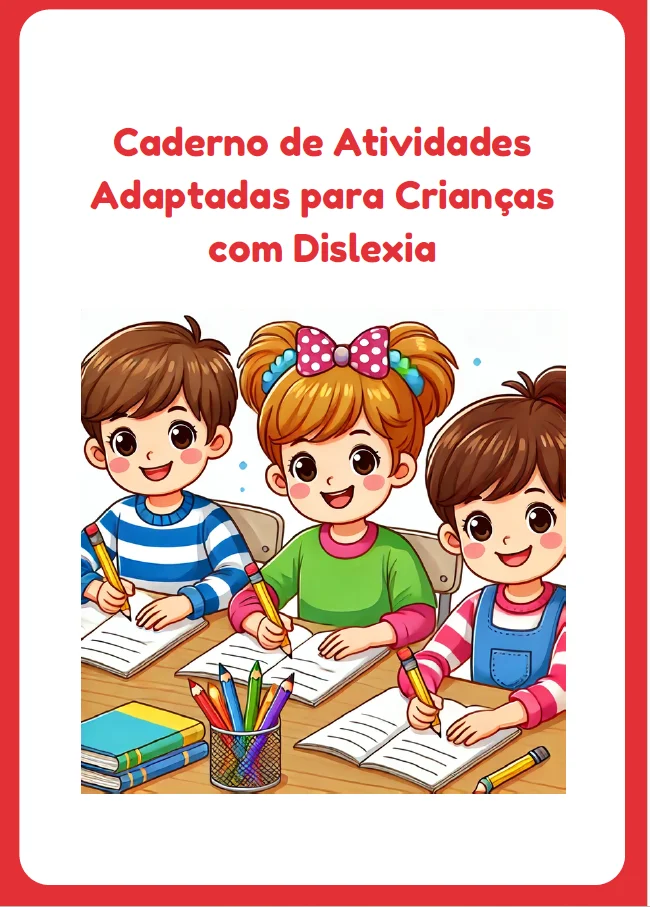 📚 CADERNO DE ATIVIDADES ADAPTADAS PARA CRIANÇAS COM DISLEXIA — capa do material