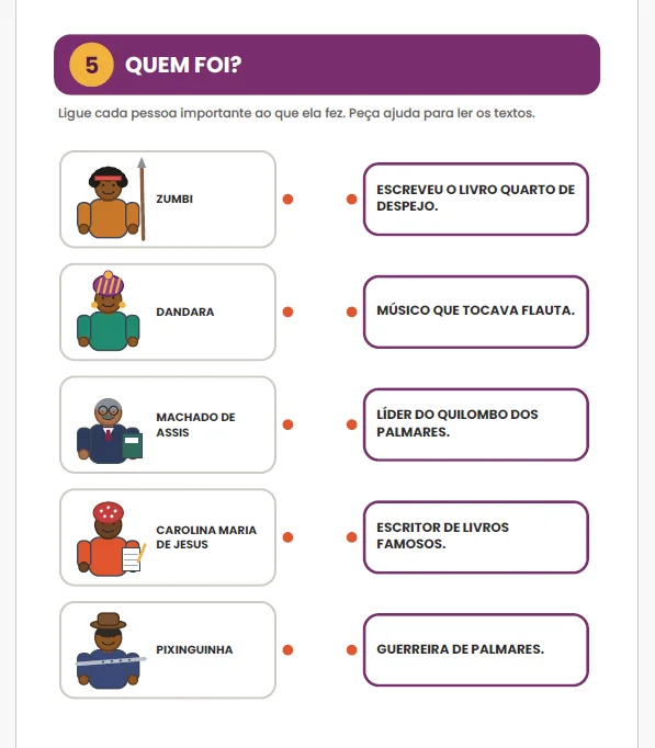 CADERNO DE ATIVIDADES: CULTURA AFRO-BRASILEIRA - ANOS INICIAIS — amostra 6: O Caderno de Atividades – Cultura…