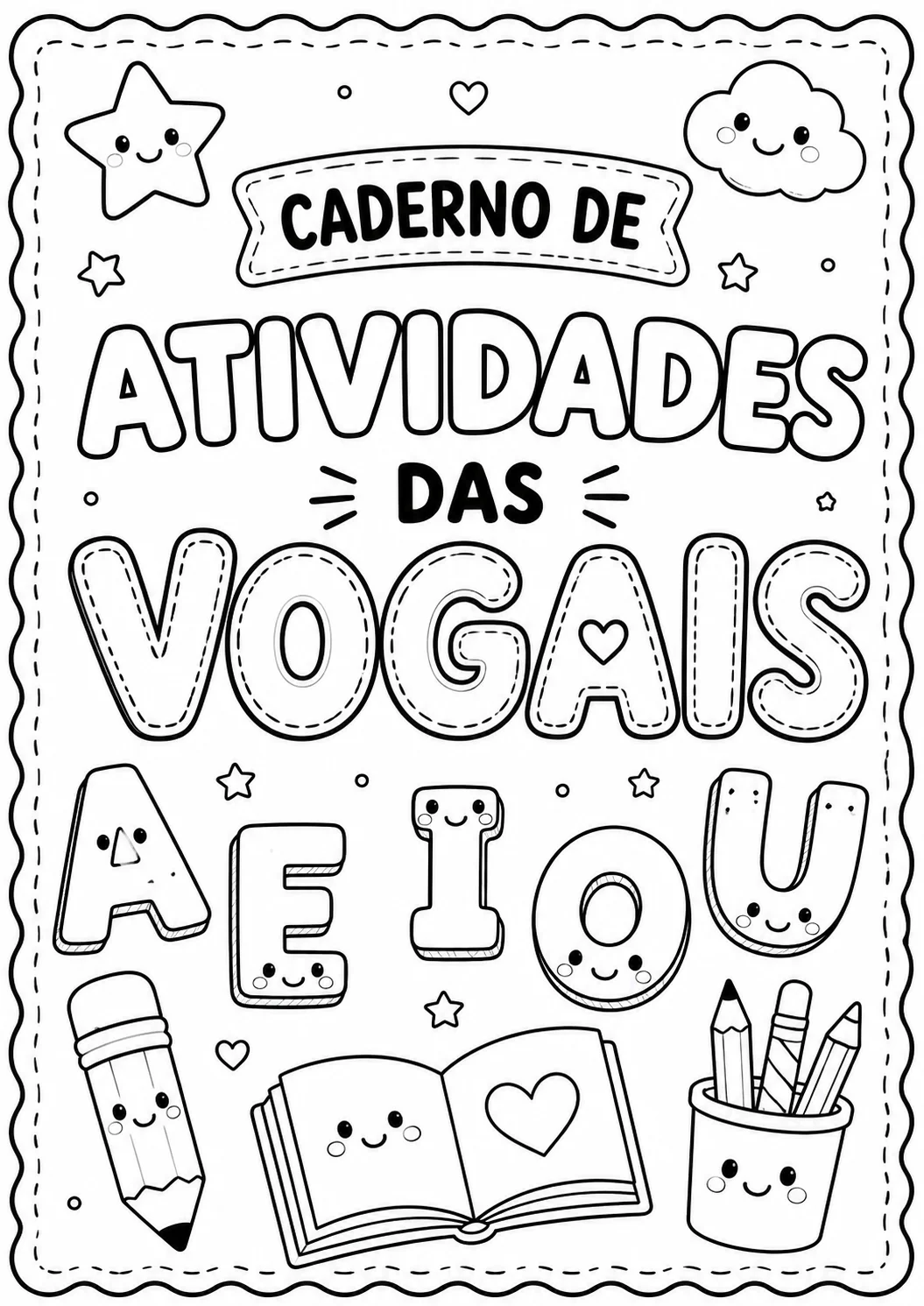 🌈✨ CADERNO DE ATIVIDADES DAS VOGAIS ✨🌈 — amostra 1: 🌈✨ CADERNO DE ATIVIDADES DAS VOGAIS ✨🌈