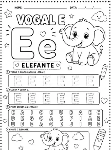 Caderno de Atividades das Vogais – Educação Infantil em PDF — amostra 3: Caderno de atividades das vogais para Educação…