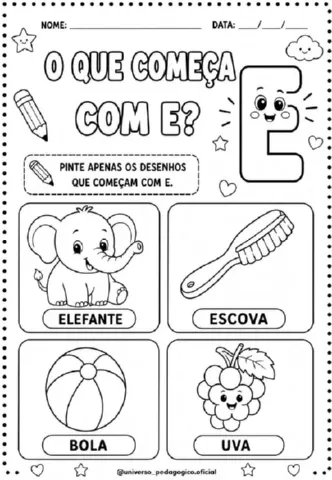 Caderno de Atividades das Vogais – Educação Infantil em PDF — amostra 4: Caderno de atividades das vogais para Educação…