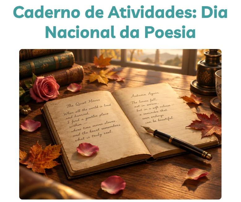 Caderno de Atividades do Dia Nacional da Poesia – — capa do material