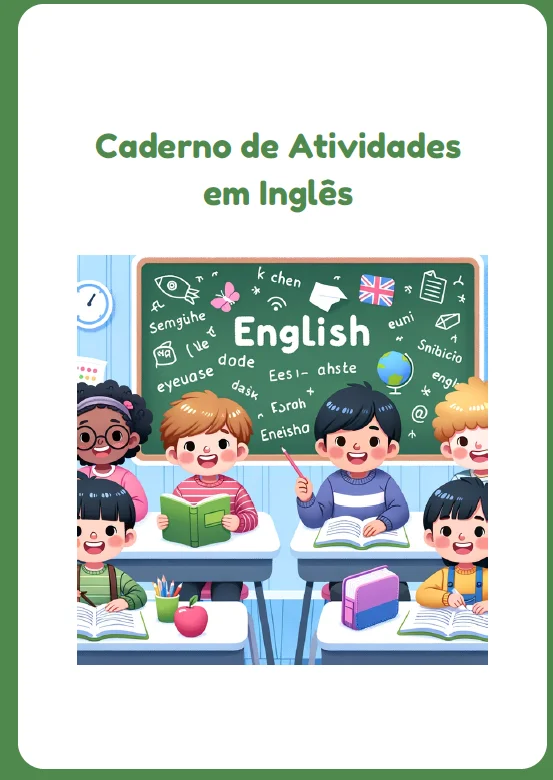 CADERNO DE ATIVIDADES EM INGLÊS – APRENDER DE FORMA LÚDICA — capa do material