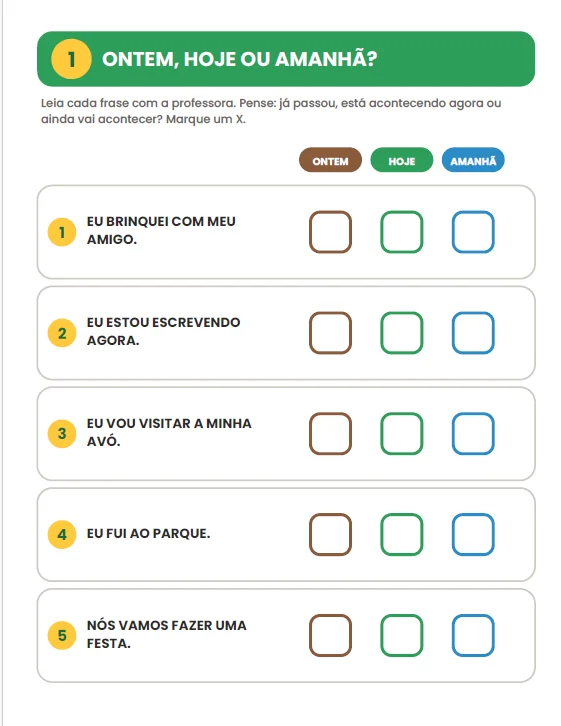 CADERNO DE ATIVIDADES: O TEMPO E O CALENDÁRIO - ANOS INICIAIS — amostra 3: O Caderno de Atividades – O Tempo e o Calendário…