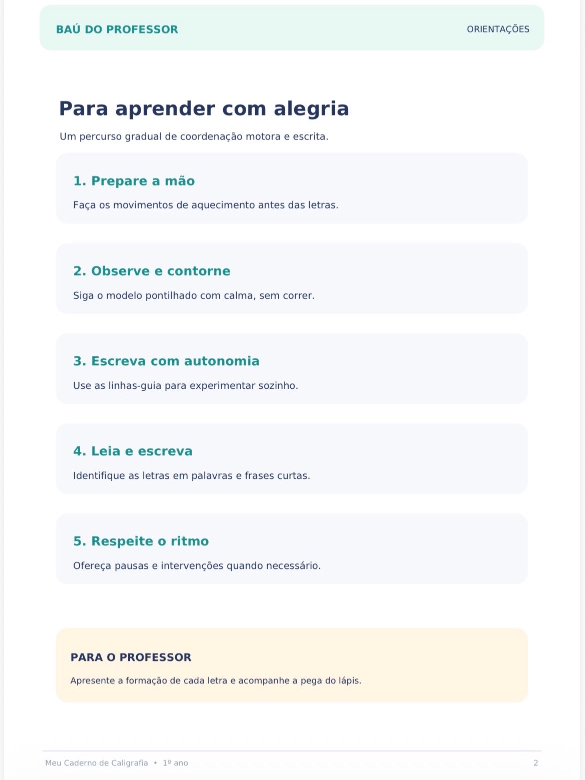 Caderno de Caligrafia 1º Ano – Letra Cursiva e Alfabeto PDF — amostra 1: Todos os direitos reservados. É proibida a…