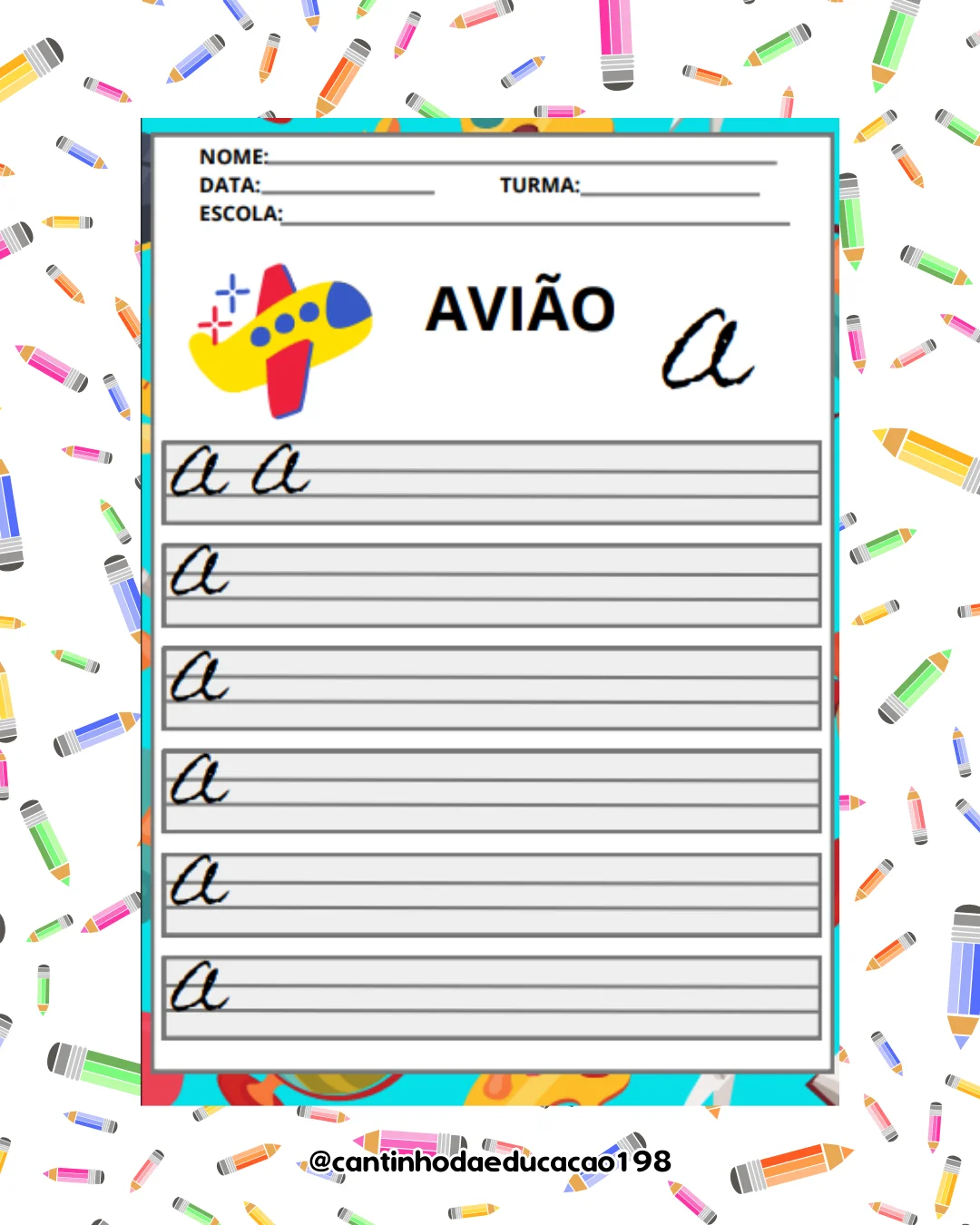 Caderno de caligrafia – PDF para Imprimir — amostra 1: O que vem no material Caderno de caligrafia – PDF para Imprimir — amostra 1: O que vem no material