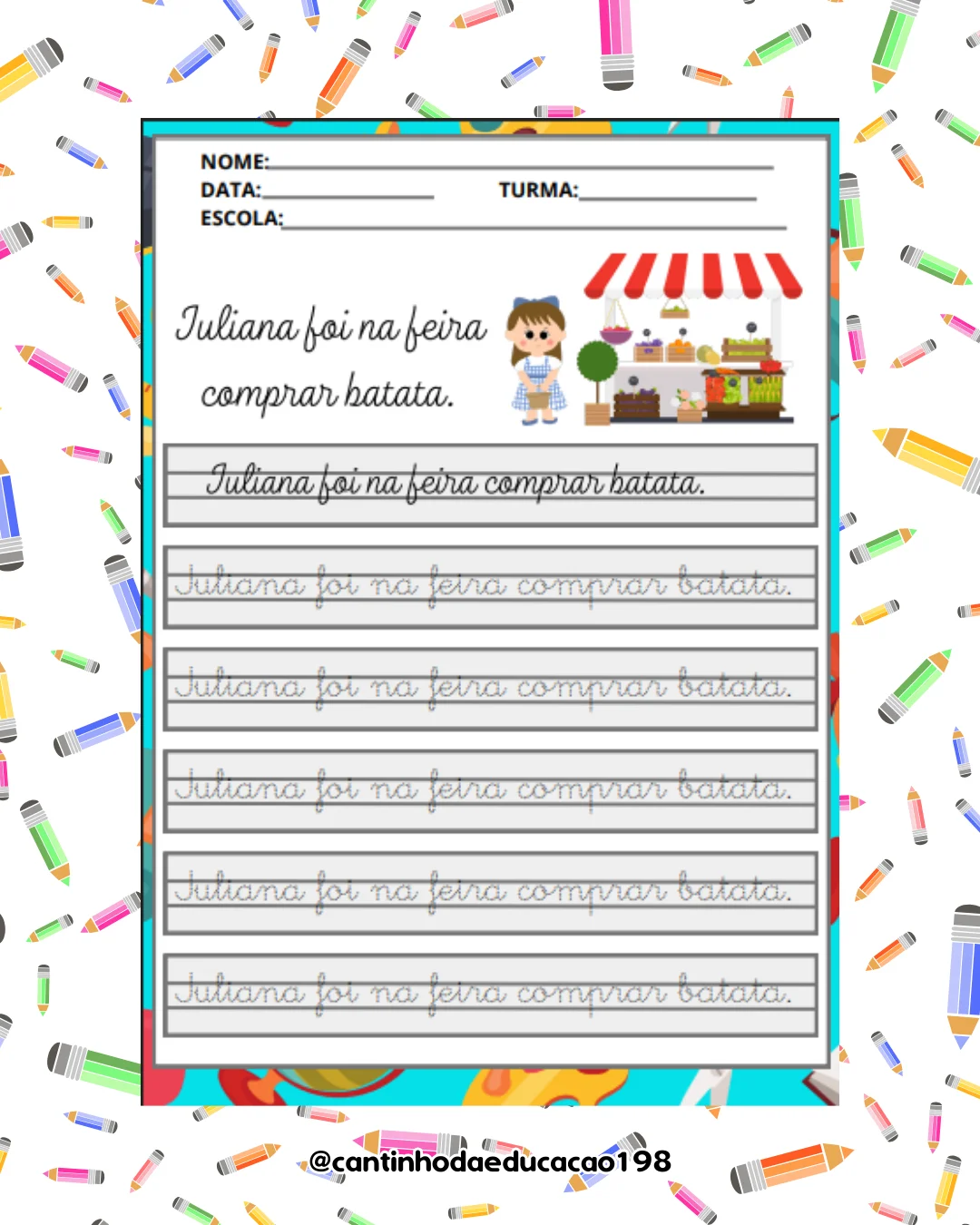 Caderno de caligrafia – PDF para Imprimir — amostra 6: Um material perfeito para desenvolver a coordenação motora, a… Caderno de caligrafia – PDF para Imprimir — amostra 6: Um material perfeito para desenvolver a coordenação motora, a…