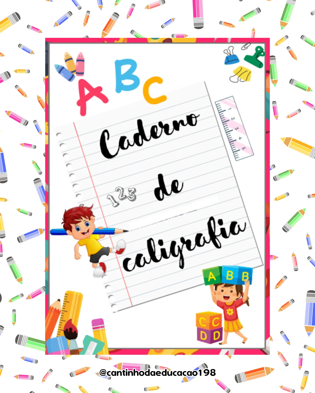Caderno de caligrafia – PDF para Imprimir — Alfabetização para Educação Infantil: Um material perfeito para desenvolver a…