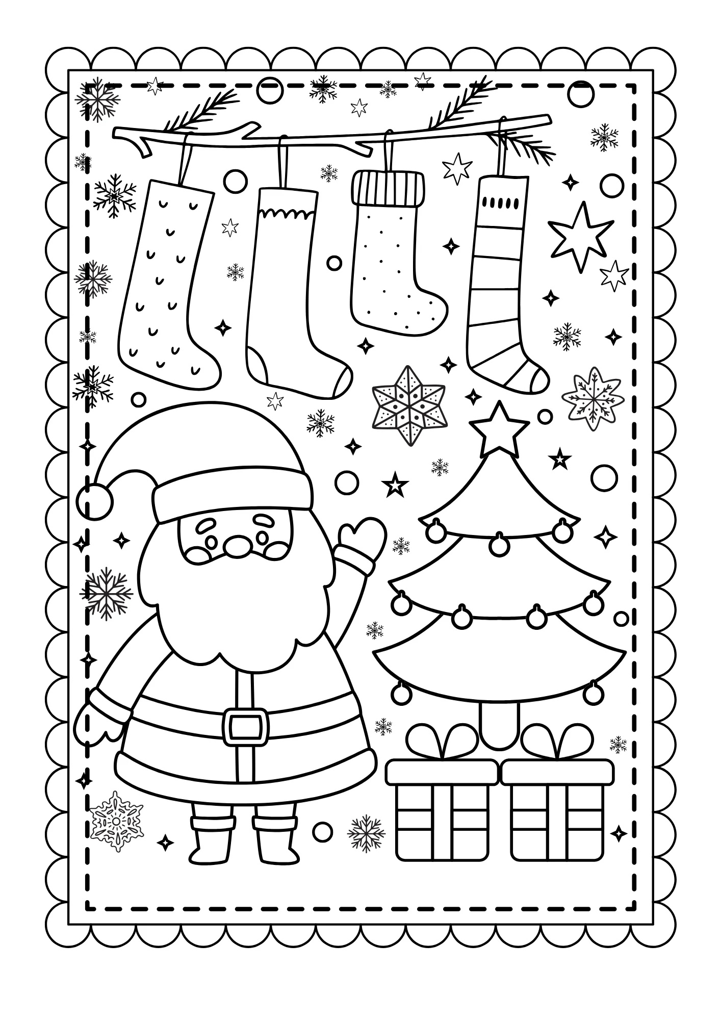 CADERNO DE COLORIR NATAL DIVERTIDO - ARTES — amostra 3: 🎅🏼 Um Natal cheio de criatividade e diversão está a caminho