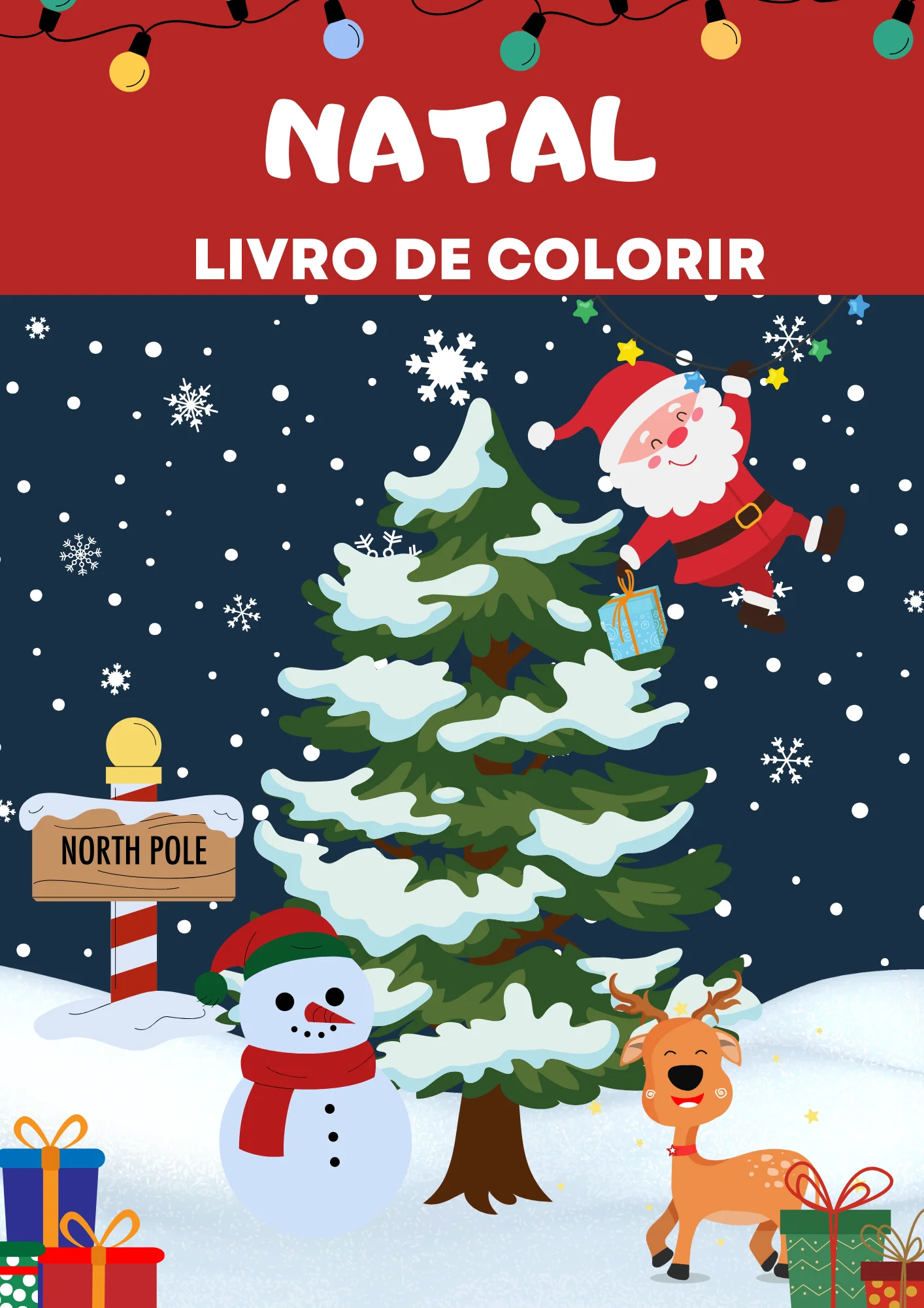 CADERNO DE COLORIR NATAL DIVERTIDO - ARTES — capa do material