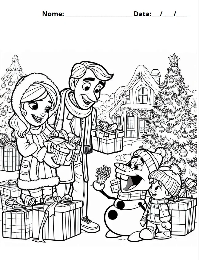 🎄🎁 CADERNO DE COLORIR – PRESENTES DE NATAL 🖍️✨ ATIVIDADE LÚDICA — amostra 1: Deixe a espera pelo Natal ainda mais…