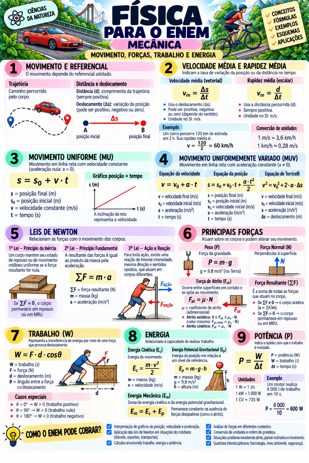 Revisão Estudos ENEM 2º Dia – Resumos Visuais PDF — amostra 5: Matemática