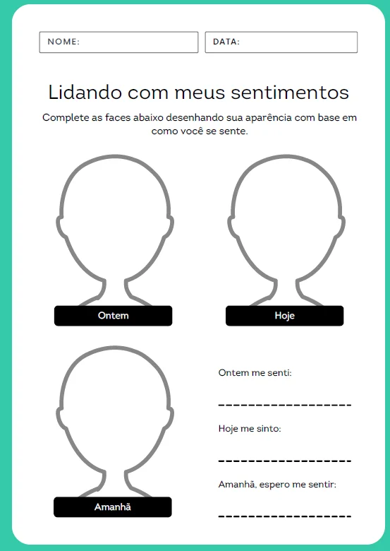 💚 CADERNO DE HABILIDADES SOCIAIS E EMOCIONAIS — amostra 3: Ensinar uma criança a reconhecer, nomear e falar sobre aquilo… 💚 CADERNO DE HABILIDADES SOCIAIS E EMOCIONAIS — amostra 3: Ensinar uma criança a reconhecer, nomear e falar sobre aquilo…