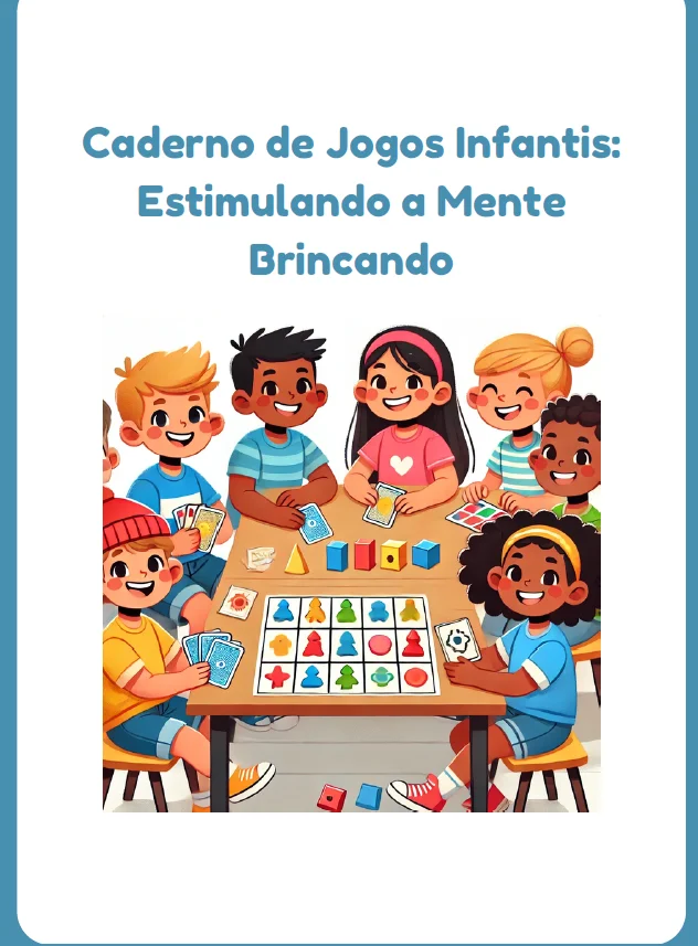 🎲 CADERNO DE JOGOS INFANTIS – ESTIMULANDO A MENTE BRINCANDO — capa do material
