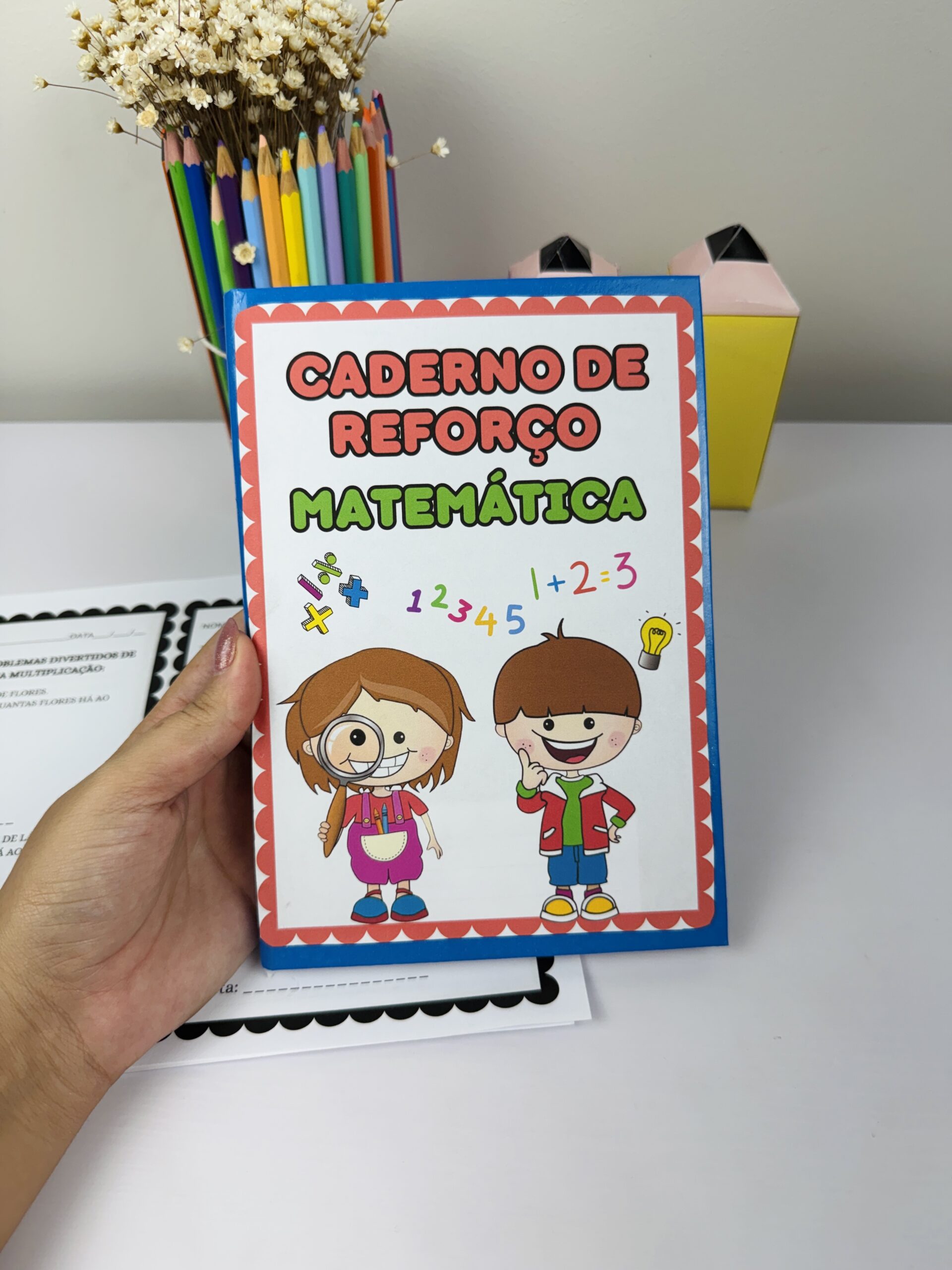 Caderno de reforço – matemática – PDF para Imprimir | Alfabetização — amostra 1: O que vem no material