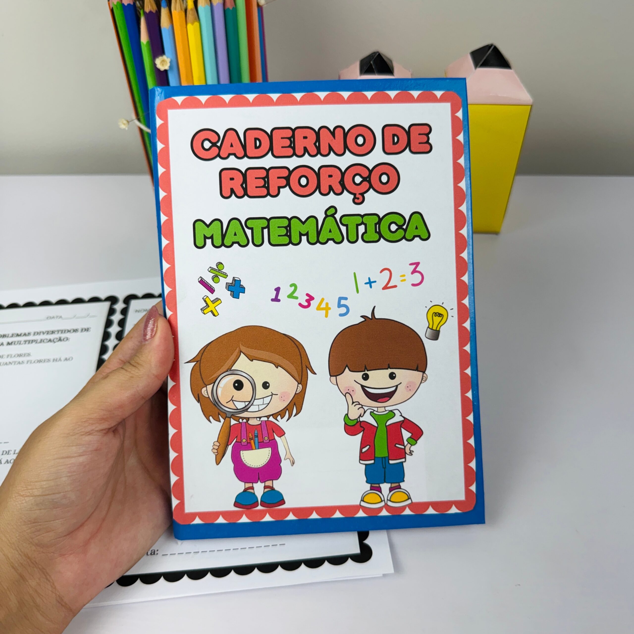 Caderno de reforço – matemática – PDF para Imprimir | Alfabetização — capa do material