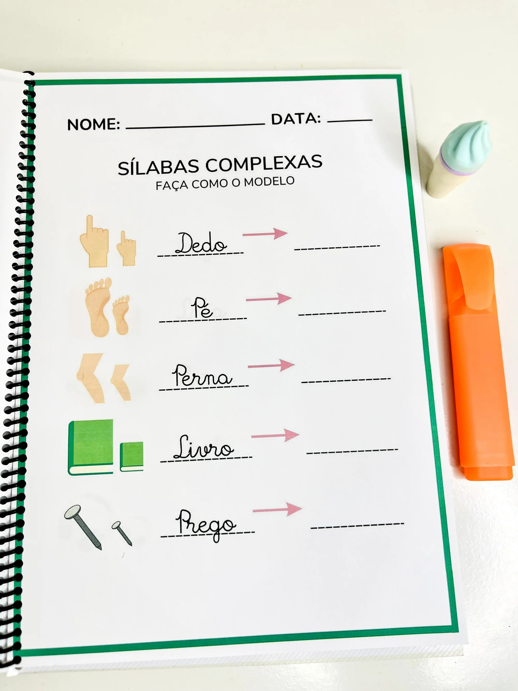 Caderno de Sílabas Complexas para Alfabetização — amostra 3: Caderno de sílabas complexas para apoiar a alfabetização e a…