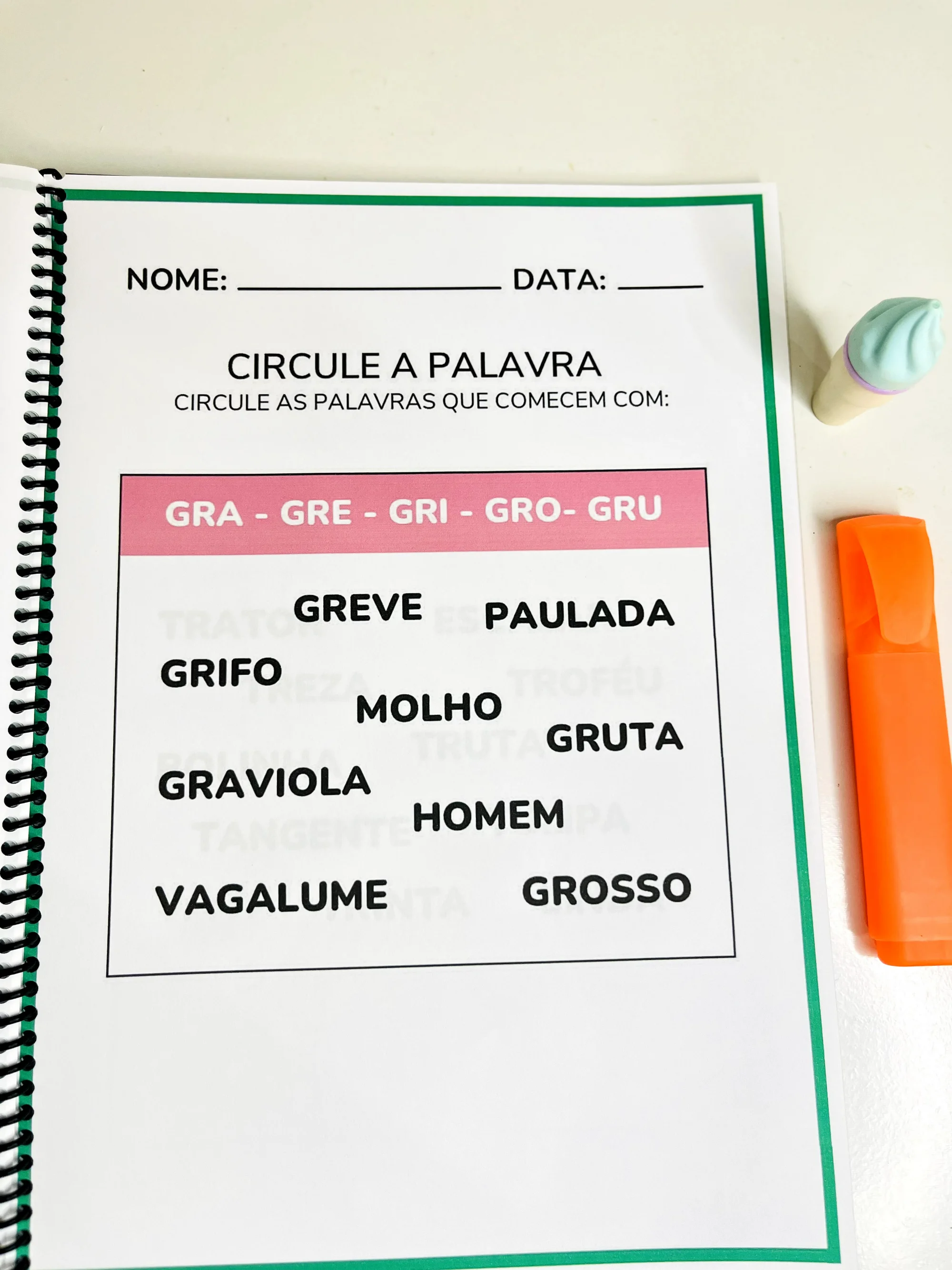 Caderno de Sílabas Complexas para Alfabetização — amostra 7: Caderno de sílabas complexas para apoiar a alfabetização e a…