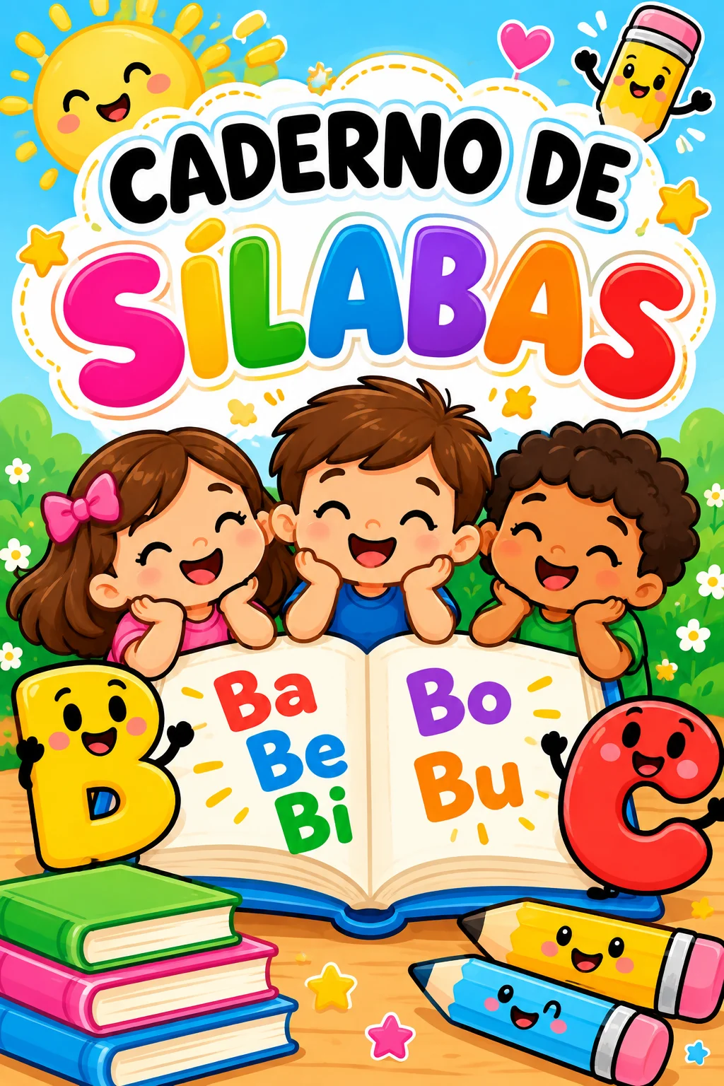 Caderno de Sílabas lúdico e colorido Fundamental Alfabetização PDF — amostra 4: Caderno de Sílabas lúdico e colorido, com…