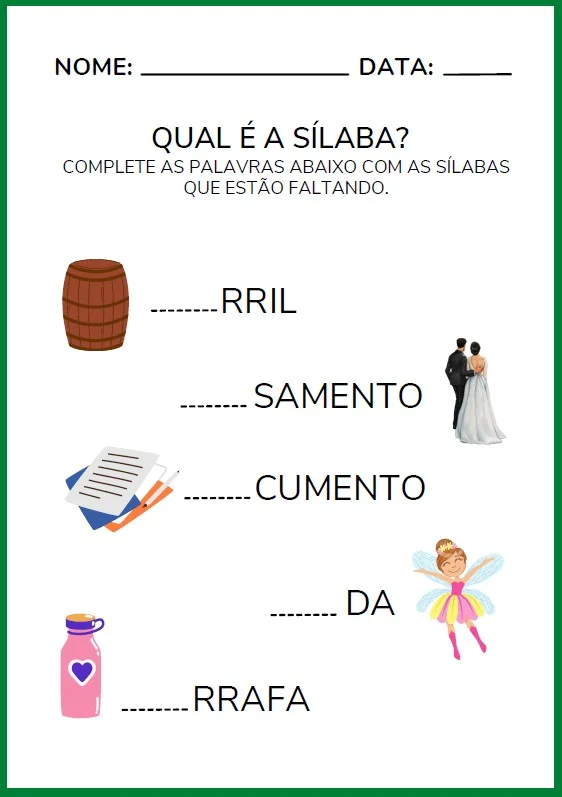 CADERNO DE SÍLABAS SIMPLES - ALFABETIZAÇÃO — amostra 2: CADERNO DE SÍLABAS SIMPLES Um PDF com atividades variadas para… CADERNO DE SÍLABAS SIMPLES - ALFABETIZAÇÃO — amostra 2: CADERNO DE SÍLABAS SIMPLES Um PDF com atividades variadas para…