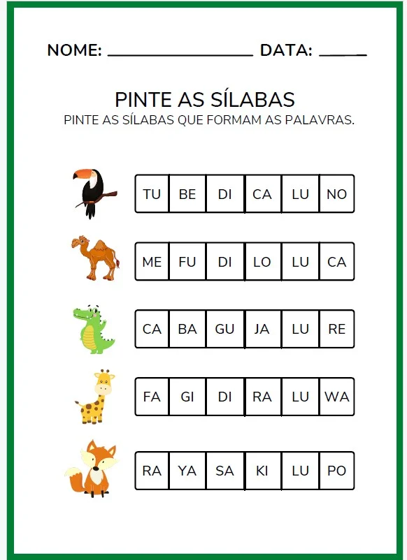 CADERNO DE SÍLABAS SIMPLES - ALFABETIZAÇÃO — amostra 3: CADERNO DE SÍLABAS SIMPLES Um PDF com atividades variadas para… CADERNO DE SÍLABAS SIMPLES - ALFABETIZAÇÃO — amostra 3: CADERNO DE SÍLABAS SIMPLES Um PDF com atividades variadas para…