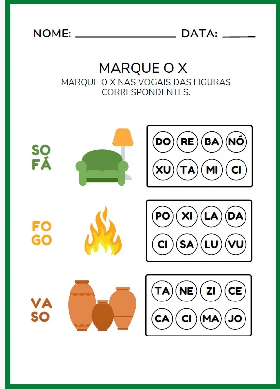 CADERNO DE SÍLABAS SIMPLES - ALFABETIZAÇÃO — amostra 6: CADERNO DE SÍLABAS SIMPLES Um PDF com atividades variadas para… CADERNO DE SÍLABAS SIMPLES - ALFABETIZAÇÃO — amostra 6: CADERNO DE SÍLABAS SIMPLES Um PDF com atividades variadas para…
