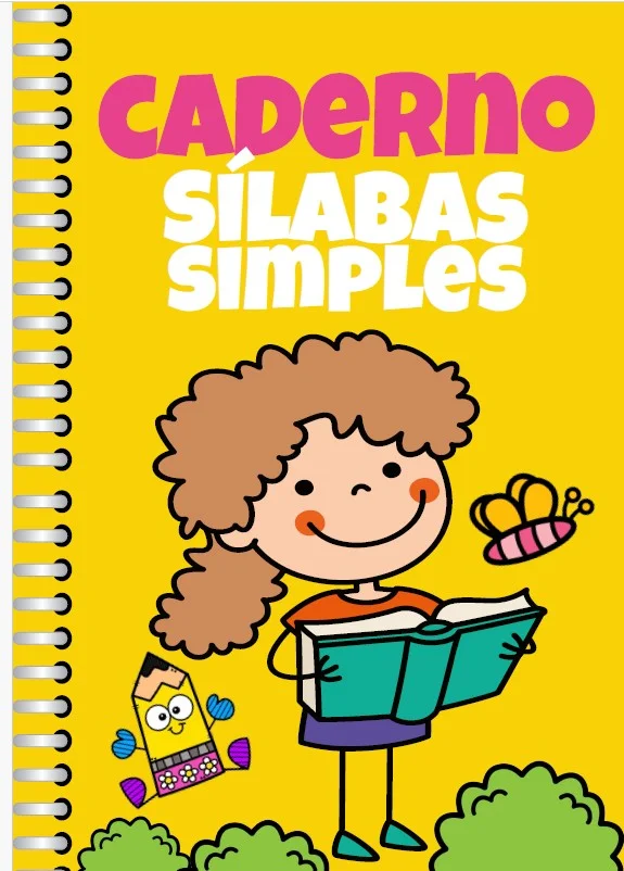 CADERNO DE SÍLABAS SIMPLES - ALFABETIZAÇÃO — capa do material