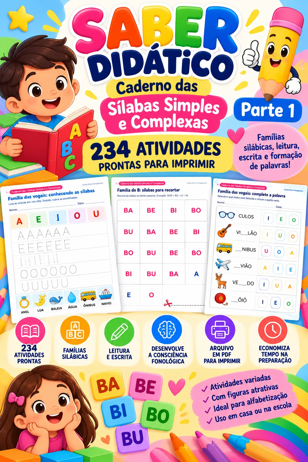 Caderno de Sílabas Simples e Complexas - 1 — capa do material