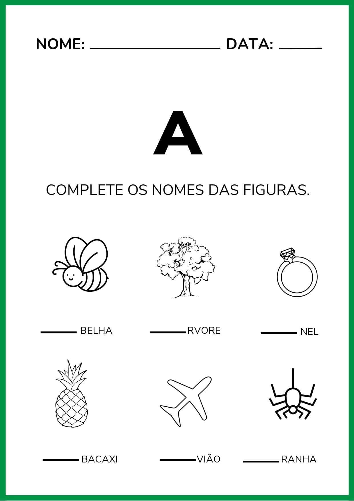 Caderno identificando as vogais – Material Pedagógico — amostra 2: CADERNO IDENTIFICANDO AS VOGAIS