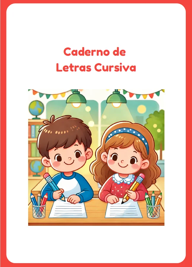 CADERNO TREINO DE LETRA CURSIVA - ALFABETIZAÇÃO — capa do material
